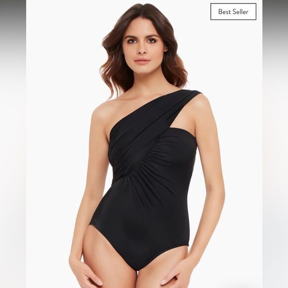 Miraclesuit Magicsuit Goddess One-Piece Swimsuit Black Women’s 10 Retail $170 - Picture 1 of 13